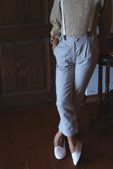 Jean Michel Tailored Pant ~ Dove Houndstooth