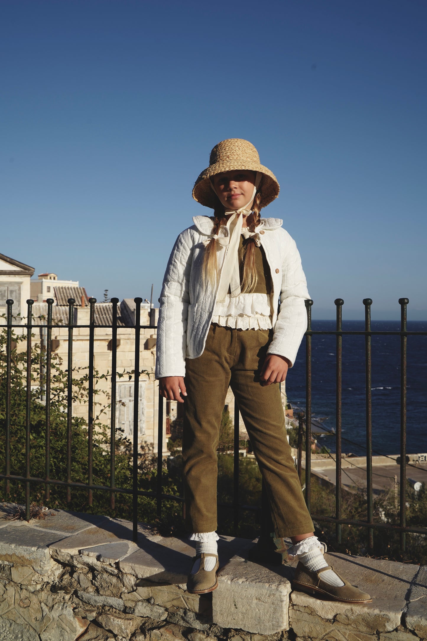 Audrey Vest ~ Herbe Corduroy + Florale Walnut