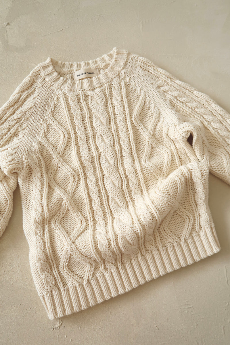 Luis Cable Sweater ~ Straw