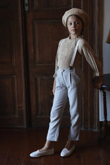 Jean Michel Tailored Pant ~ Dove Houndstooth