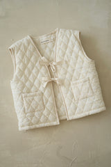 Astrid Quilted Vest - Crème Broderie