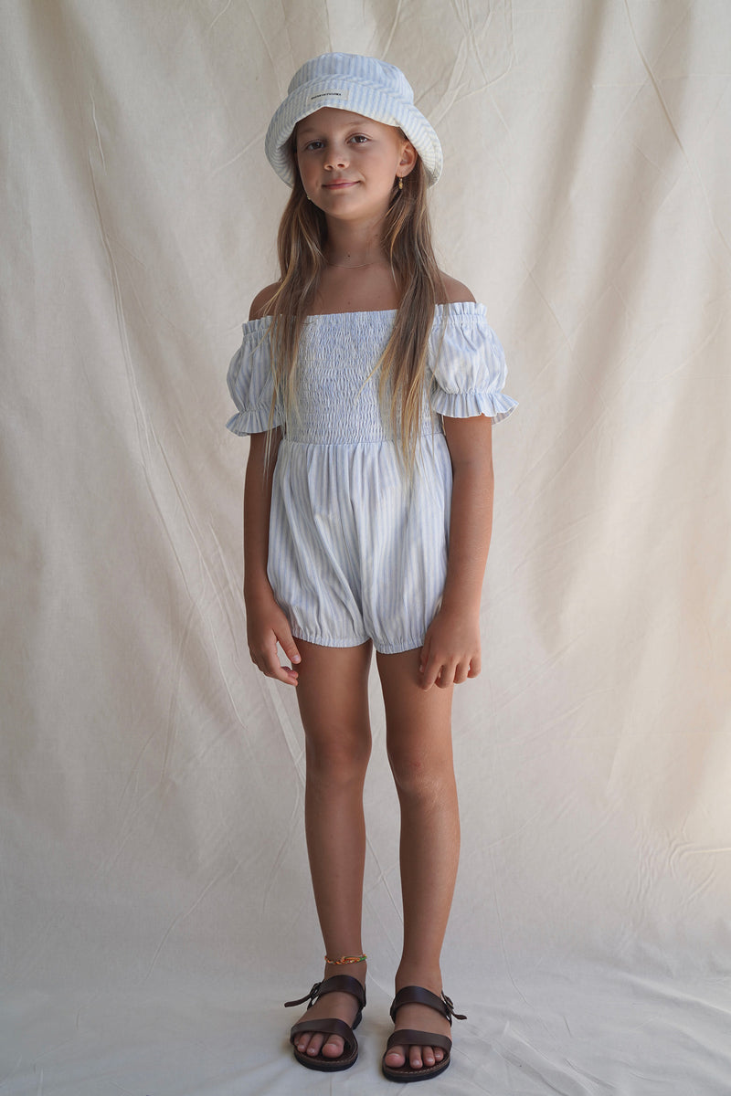 Serafina Playsuit ~ Azure Stripe