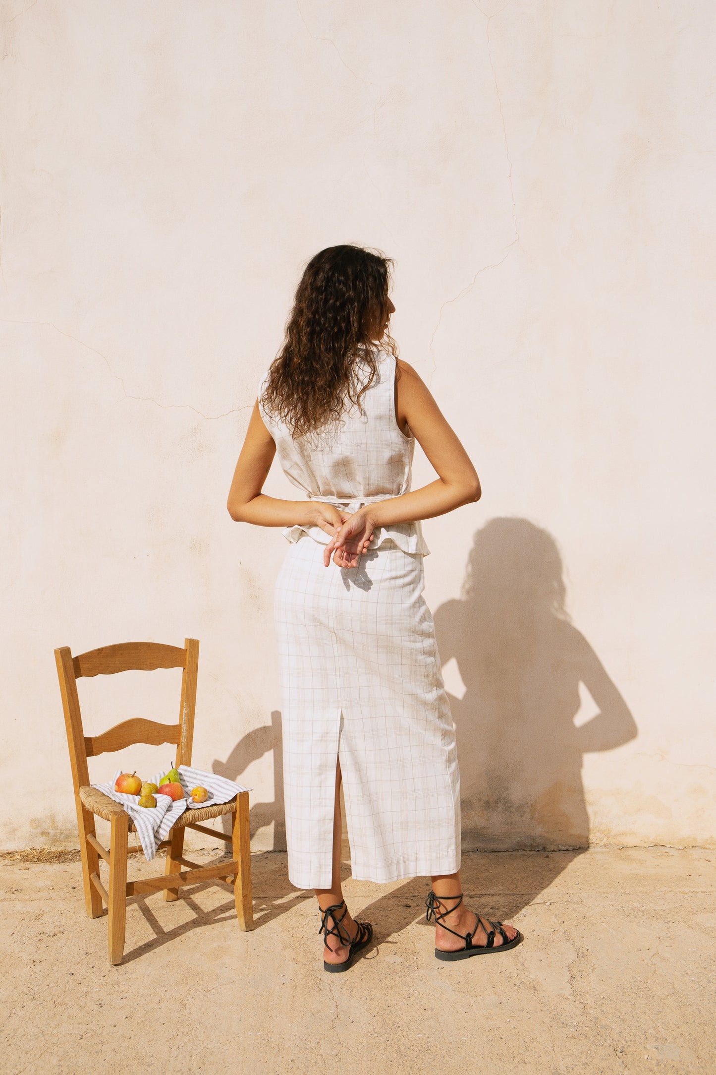Ursuline Skirt ~ Ivory Check